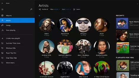 Windows 10 music app spotify