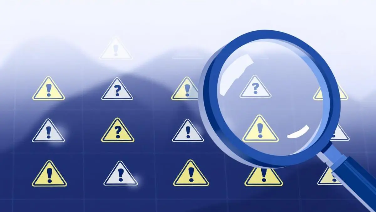 Magnifying glass examining software vulnerability warnings unverified flaws