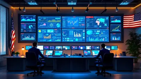 Us federal data center control room it staff ai cloud monitoring