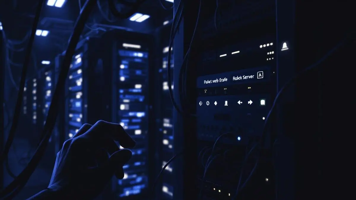 Moody server room nginx rack shadowy hand forked traffic route